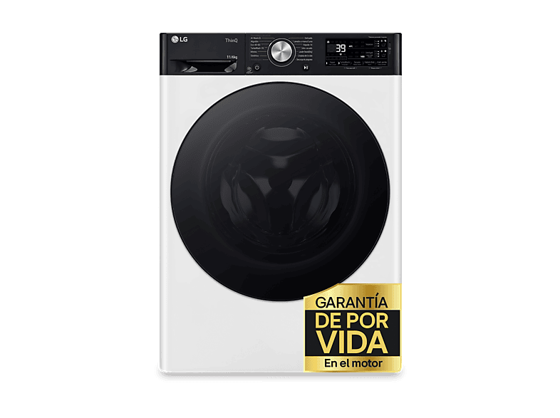 Lavadora secadora - LG F4DR7511AGW, 11 kg / 6 kg, 1400 rpm, 14 programas, AI Direct Drive™, Autodosificación, TurboWash™360, Blanco