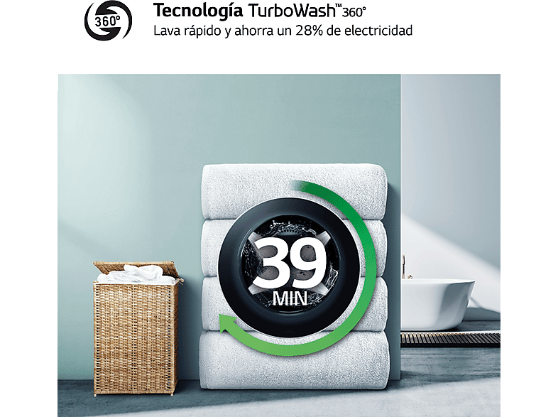 Lavadora secadora - LG F4DR7511AGW, 11 kg / 6 kg, 1400 rpm, 14 programas, AI Direct Drive™, Autodosificación, TurboWash™360, Blanco