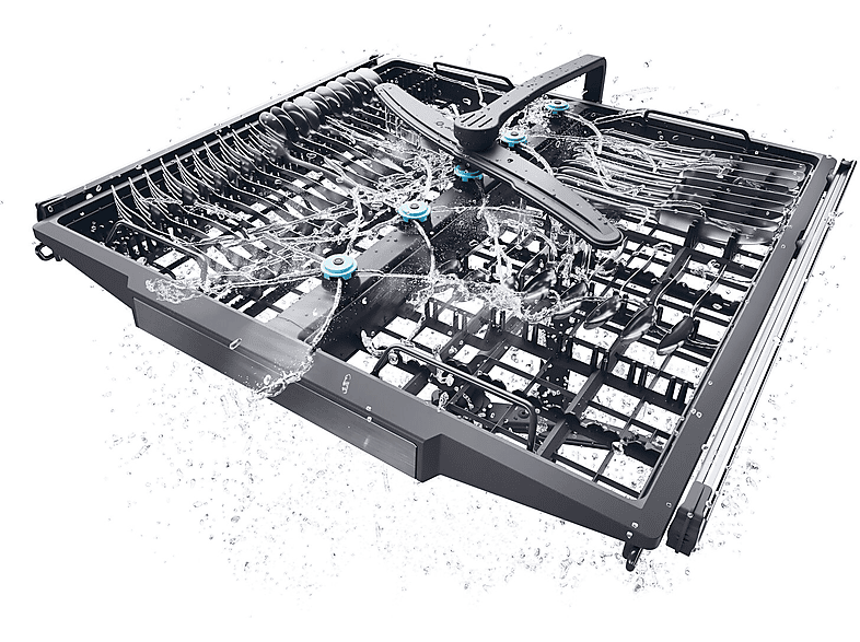 Lavavajillas - Haier I-Pro Shine Series 7 XF 4A4M4PA, 14 servicios, 10 programas, 60 cm, Motor Inverter, Wi-Fi, Gris