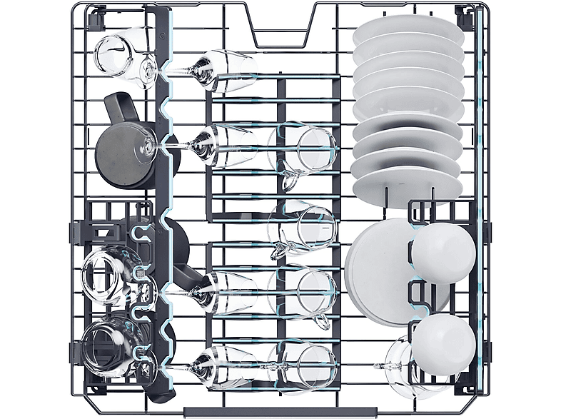 Lavavajillas - Haier I-Pro Shine Series 7 XF 4A4M4PA, 14 servicios, 10 programas, 60 cm, Motor Inverter, Wi-Fi, Gris