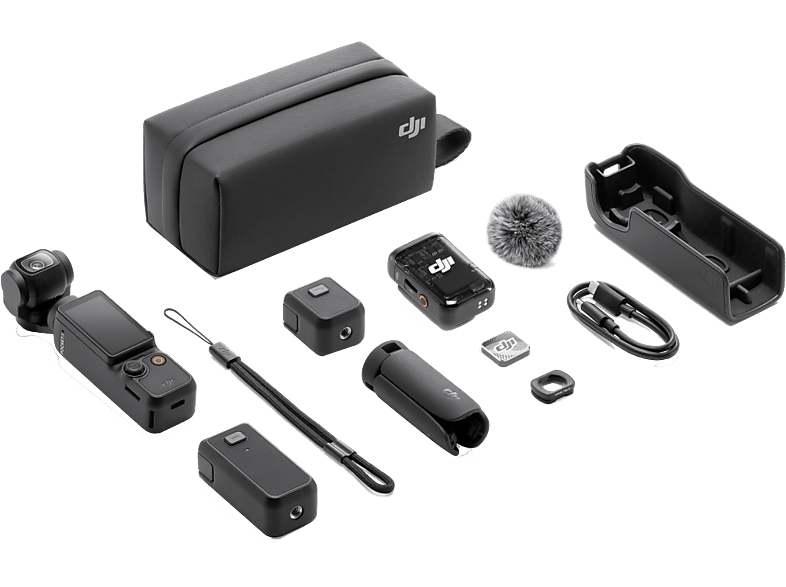 Cámara deportiva - DJI Osmo Pocket 3 Creator Combo, 4K/120 fps, Pantalla giratoria 2", CMOS de 1", Estabilización mecánica 3 ejes, Negro