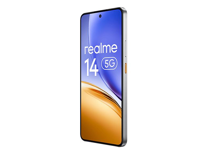 Smartphone - Realme 14 5G, Silver, Móvil Android, 256 GB, 12 GB RAM, 6,67 " AMOLED 120 Hz, Snapdragon 6 Gen 4, 6000 mAh