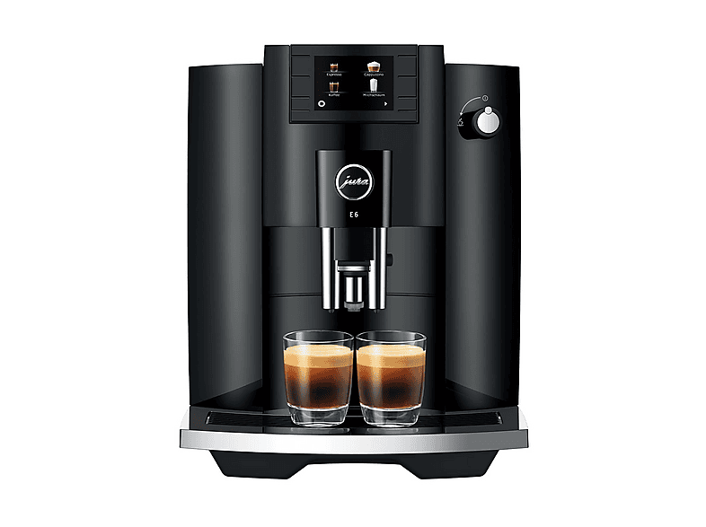 Cafetera superautomática - Jura E6, 15 bar, 1450 W, 2 tazas, Easy Cappuccino, Molienda profesional, Negro