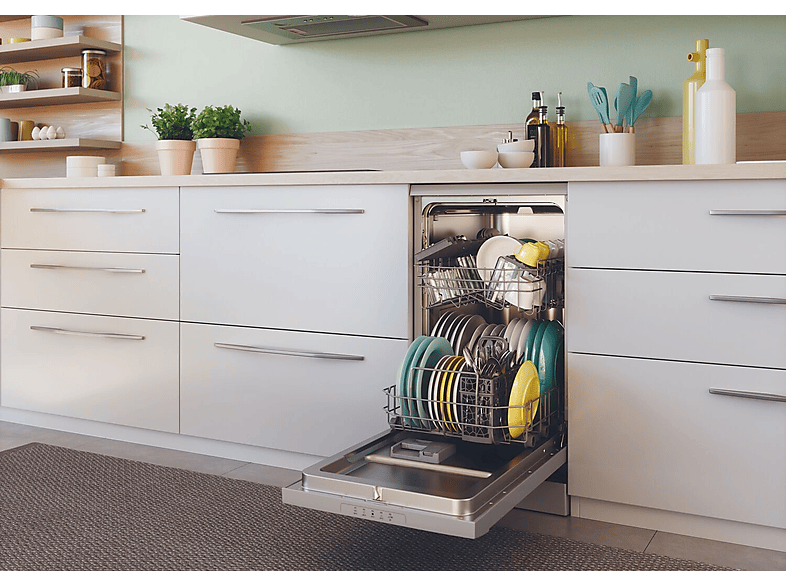 Lavavajillas - Candy Brava CDPH 2L1049S, 10 servicios, 5 programas, 45 cm, Programa rápido 39' min, Inox