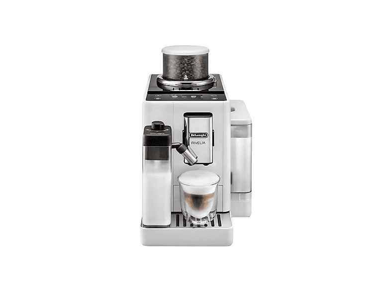 Máquina espresso - Delonghi Rivelia EXAM440.55.W, 19 bar, 1450 W, 0,7 l, 2 tazas, Blanco