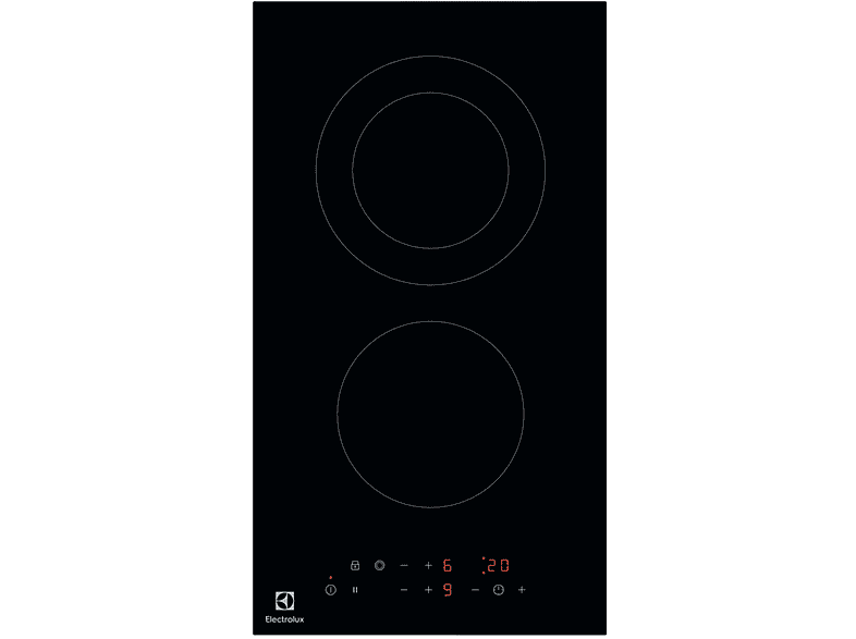Placa de vitrocerámica - Electrolux LHR3233CK, 2 zone(s) zonas, 29 cm, Negro