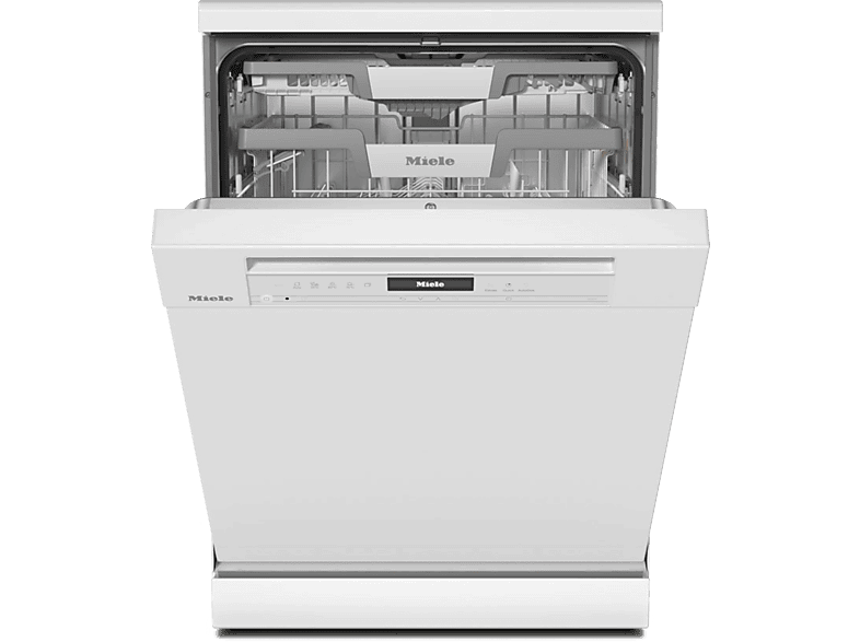 Lavavajillas - Miele G7600SCBRWS, 14 cubiertos, 9 programas, 60 cm, Bandeja de servicios, Wifi, Dosificación automática, Blanco