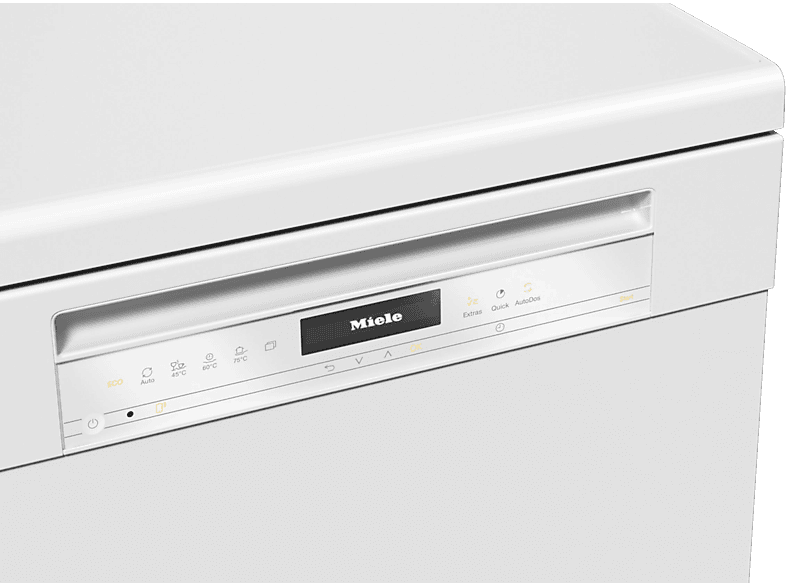 Lavavajillas - Miele G7600SCBRWS, 14 cubiertos, 9 programas, 60 cm, Bandeja de servicios, Wifi, Dosificación automática, Blanco