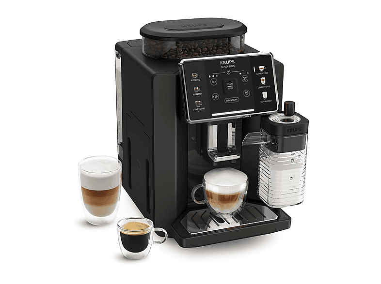 Máquina espresso - Krups Sensation Milk M50 EA912910, 1450 W, 1 tazas, Negro