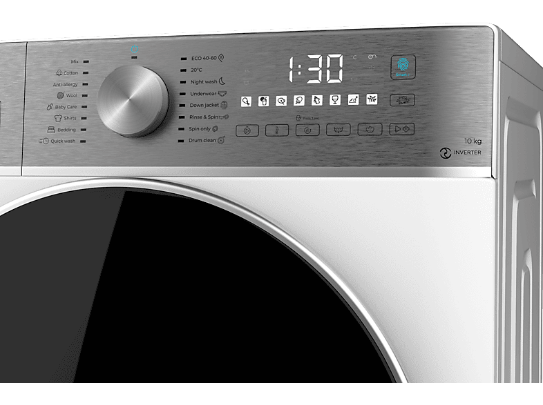 Lavadora carga frontal - Cecotec Bolero DressCode 10800 Inverter A, 10 kg, 1400 rpm, Motor Inverter Plus, Detector de carga, White