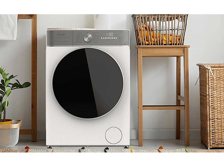 Lavadora carga frontal - Cecotec Bolero DressCode 10800 Inverter A, 10 kg, 1400 rpm, Motor Inverter Plus, Detector de carga, White