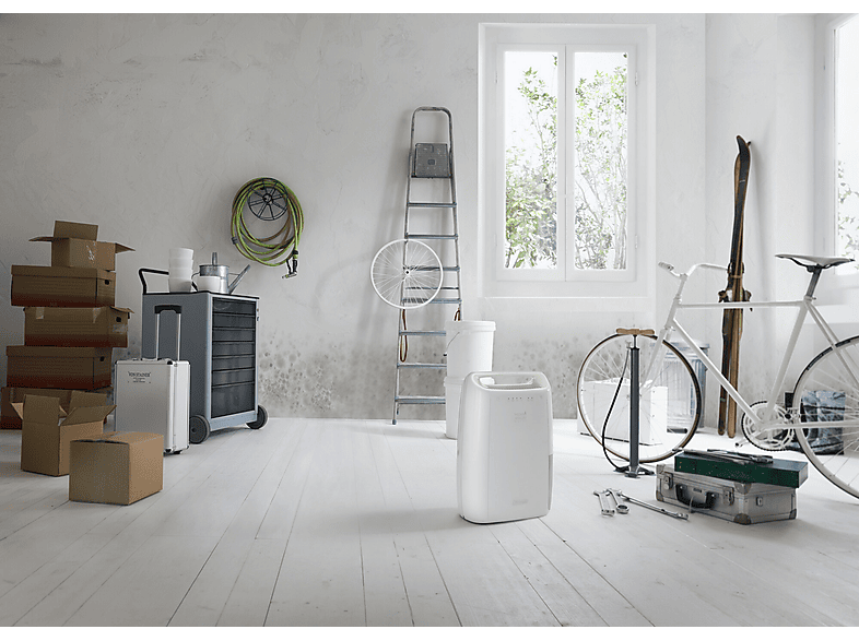 Deshumidificador - De Longhi, De'Longhi Tasciugo AriaDry DEX210SF, Extracción de 10 l/día, Depósito de 2.1 l, Superficia máxima 45m³, Blanco