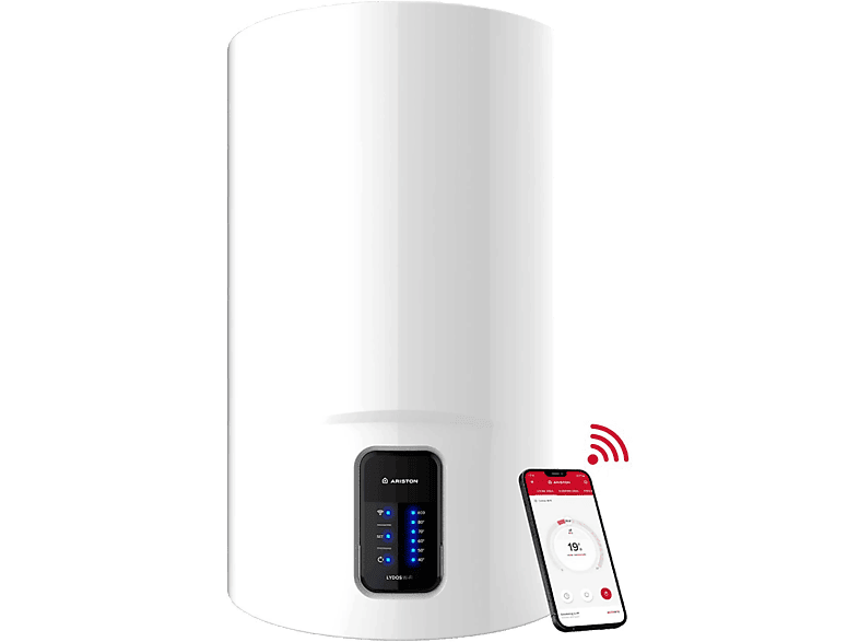 Termo eléctrico - Ariston Lydos, Capacidad 80 l, V 1.5K EU, WiFi, Blanco