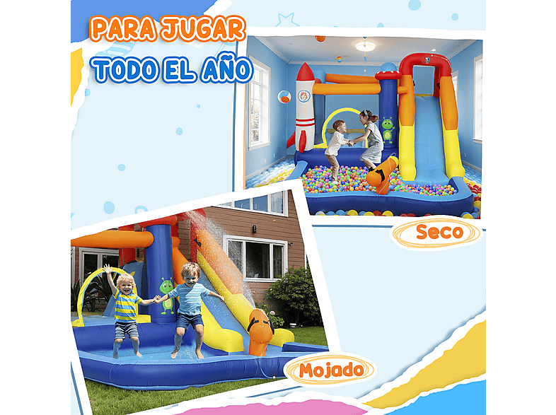 Castillo hinchable infantil - Aiyaplay 346-017V90MX, a partir de 3 año(s), Multicolor