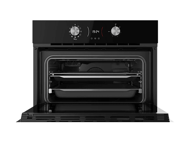 Horno compacto - Teka HLC 8406 BK, Multifunción, Sistema de limpieza integrado, 44 l, 45 cm Ancho, Función Airfry, Negro