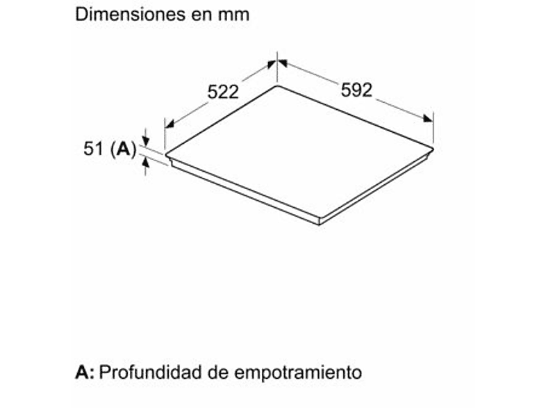 Placa inducción - Siemens EH631HDC1E, 3 zonas, Zona grande 32 cm, Conexión Placa Campana, Home Connect, 60 cm, Negro
