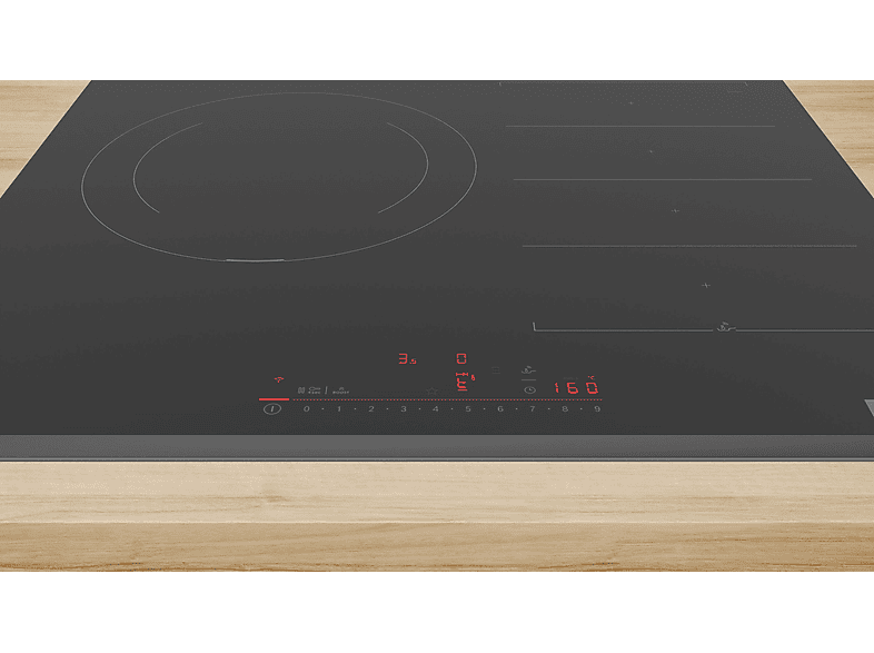 Placa inducción - Bosch PXJ631HC2E, 2 Zonas Flex, Zona grande 38 cm x 21 cm, Home Connect, Perfect Fry Plus, 59.8 cm, Negro