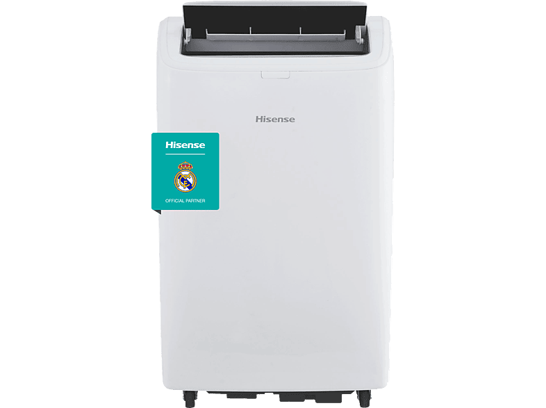 Aire acondicionado portátil - Hisense APC09QC, 2236 fg/h, 3 velocidades, Deshumidificador, Super Cool, Mando a distancia, Kit Ventana, Wi-Fi, Blanco