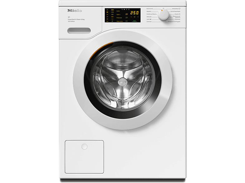 Lavadora carga frontal - Miele WCB380 WCS, 8 kg, 1400 rpm, 11 programas, QuickPowerWash, SteamCare, Blanco loto