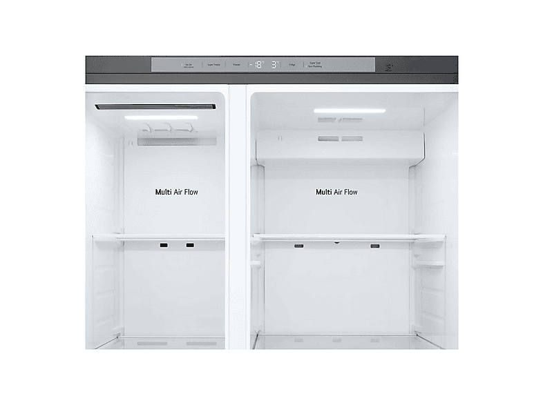 Frigorífico americano - LG GSLC41PYPE, No Frost, 179 cm, 638 l, LinearCooling™, SpacePlus™, Inox antihuellas