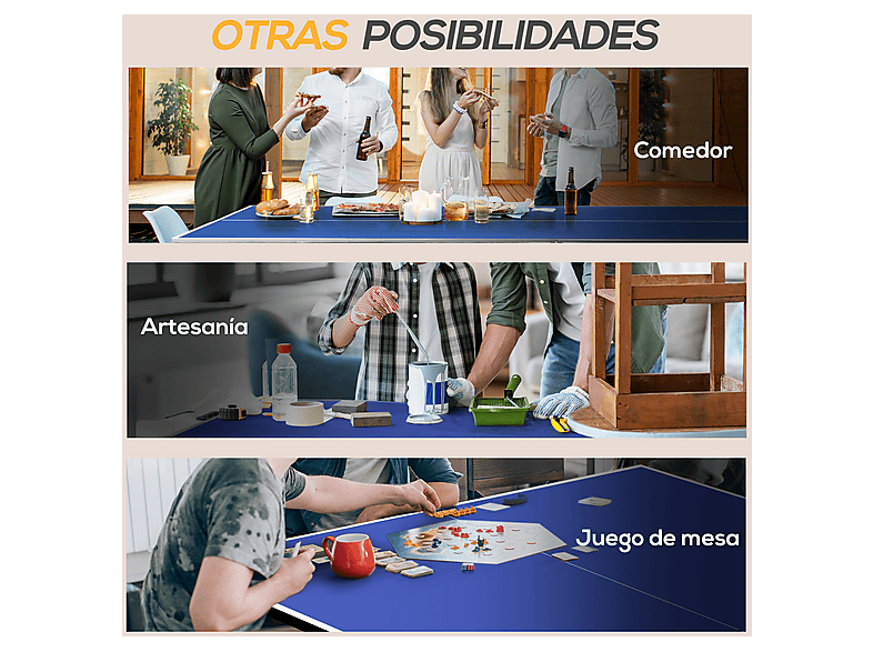Mesa de Ping-Pong - Sportnow A90-352V00BU, a partir de 5 año(s), Azul