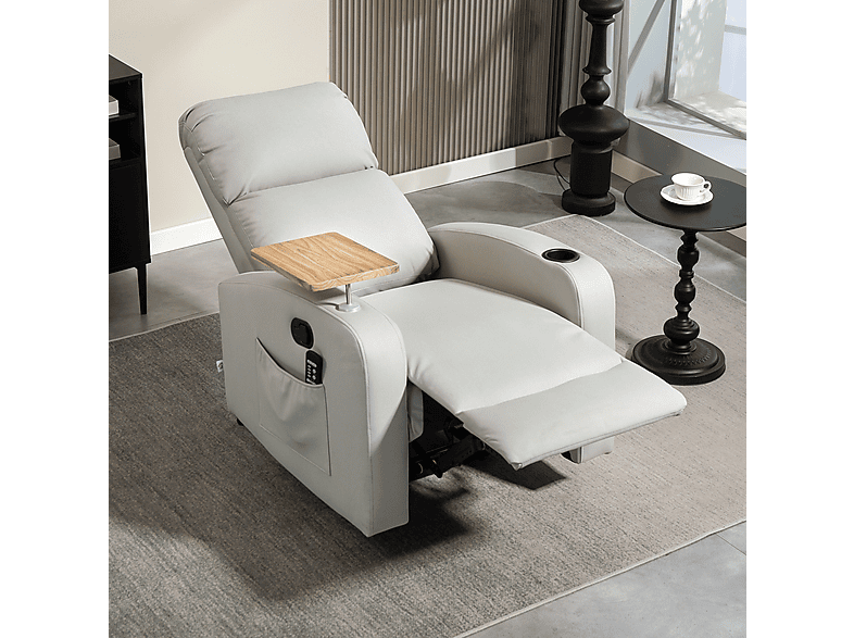 Sillón de Masaje - Homcom 700-156V91LG, Gris