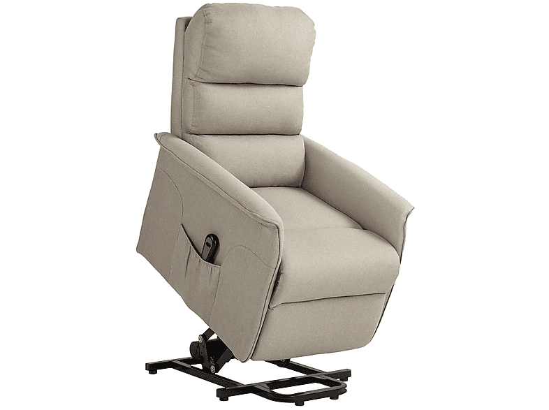 Sillón levanta personas - Homcom 713-042V90BG, Peso máximo 120 kg, Crema
