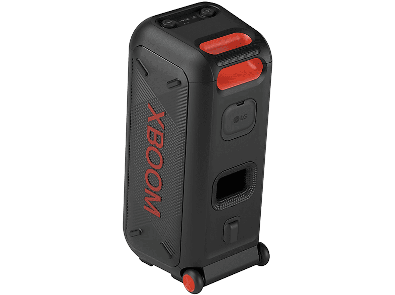 Altavoz gran potencia - LG XBOOM XL9T, 1000W, Para fiestas, karaoke, Luces y Pantalla LED, Efectos de DJ, Bluetooth, Asa y Ruedas, IPX4 ,Negro
