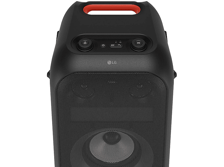 Altavoz gran potencia - LG XBOOM XL9T, 1000W, Para fiestas, karaoke, Luces y Pantalla LED, Efectos de DJ, Bluetooth, Asa y Ruedas, IPX4 ,Negro