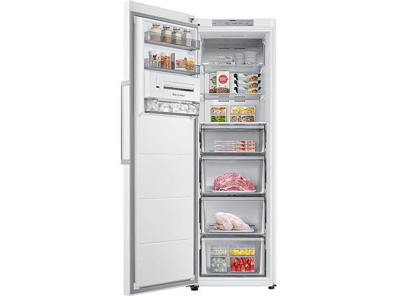 Congelador vertical - Samsung Smart RZ32C7ADEWW/EF, 323 l, 186 cm, All Around Cooling, WiFi, Blanco