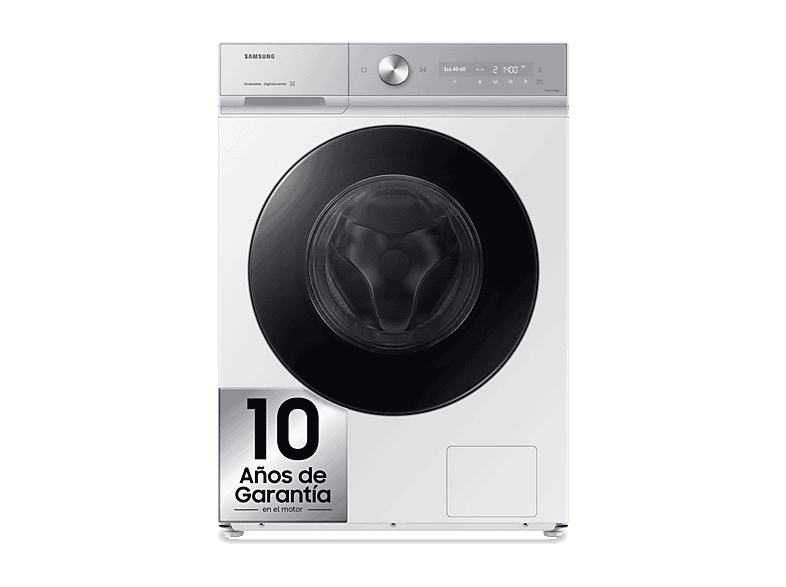 Lavadora carga frontal - Samsung WW11DB8B95GHU3, 11 kg, 1400 rpm, Autodosificación, QuickDrive™, AI EcoBubble™, Clase A -40%, Blanco