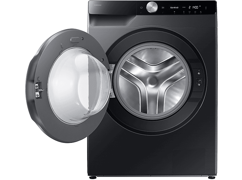 Lavadora carga frontal - Samsung WW90DG6U85LBU3, 9 kg, 1400 rpm, Autodosificación, AI EcoBubble™, AI Wash, Negro
