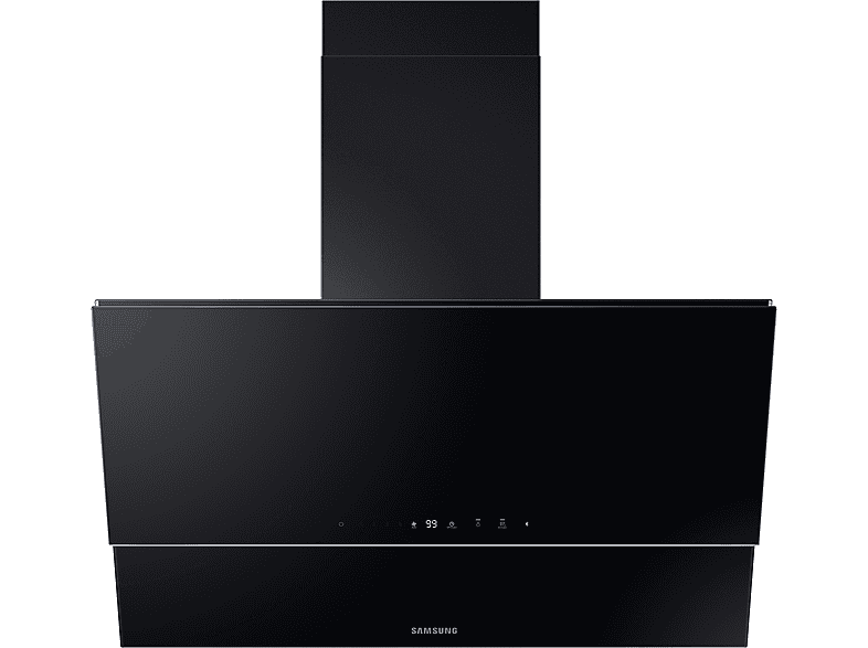 Campana decorativa - Samsung NK36C9804WB/UR, 5 velocidades, 560 m³/h, 90 cm, Cristal Negro
