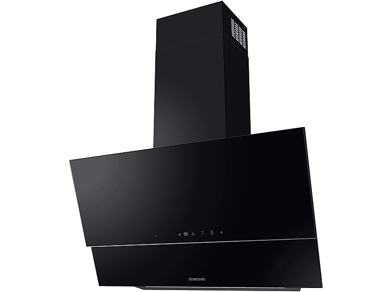 Campana decorativa - Samsung NK36C9804WB/UR, 5 velocidades, 560 m³/h, 90 cm, Cristal Negro