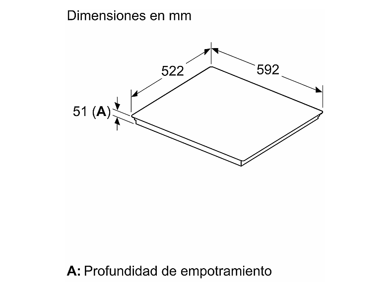 Placa inducción - Bosch PID631HC1E, Serie 6, 3 Zonas, Zona extensible 32 cm, Home Connect, Control DirectSelect, 60 cm, Negro