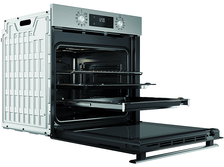 Horno - Whirlpool OMR58HU1X, Multifunción, Hidrolítica, 71 l, 59.5 cm, Smart Clean, Cook3, Inox