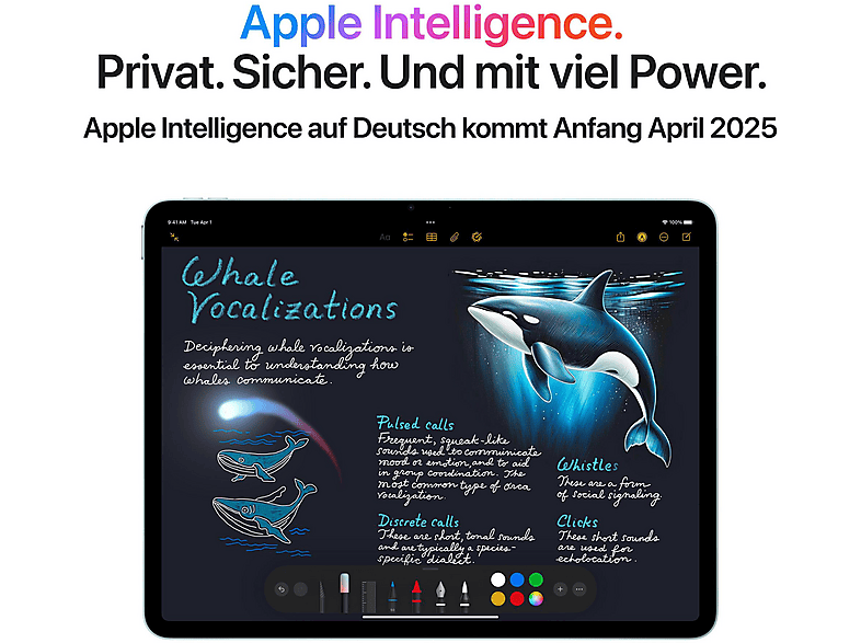 Tablet - Apple iPad Air 2025, 256 GB, Azul, 11 " Retina, 8 GB RAM, Apple M M3, Tablet iPadOS