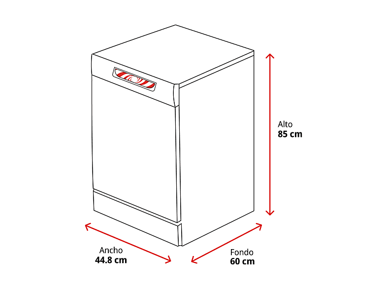 Lavavajillas - Beko BDFS26020XQ, 10 Servicios, 6 Programas, 45 cm, AquaIntense, Motor ProSmart, Inox