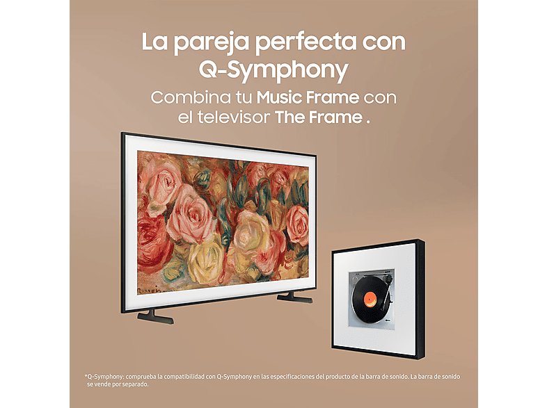 Altavoz - Samsung MUSIC FRAME HW-LS60D/ZF, Bluetooth, 6 altavoces, Dolby Atmos inalámbrico, Negro