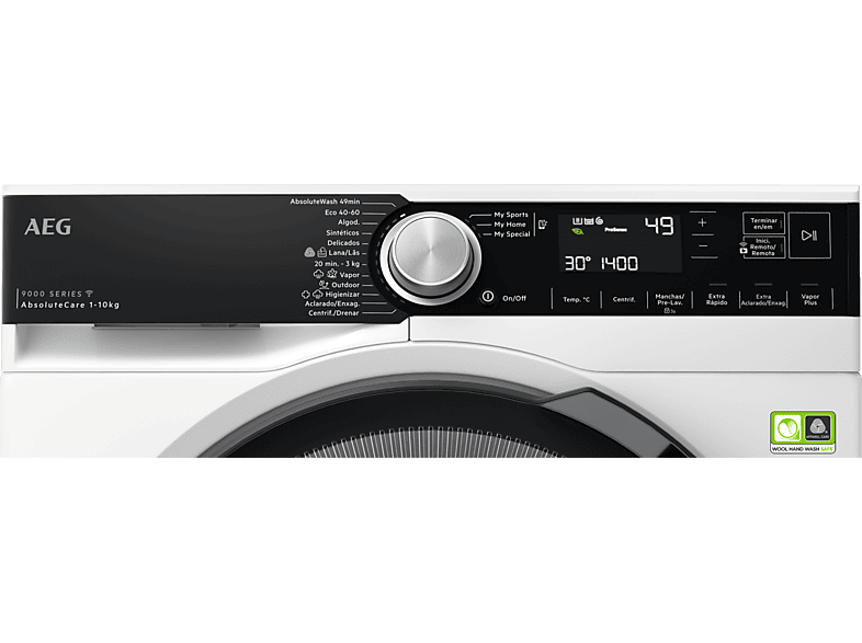 Lavadora carga frontal - AEG LFR9514L6U, 10 kg, 1400 rpm, 12 programas, AbsoluteCare, A ‐ 35%, Blanco