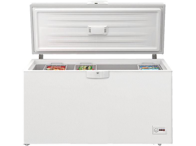 Congelador horizontal - Beko HSM46740, 155.5 cm, 451l, Cíclico, Iluminación LED, 3 Cestos, Blanco