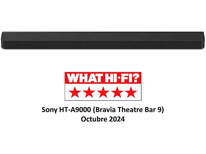 Barra de sonido - Sony BRAVIA Theatre Bar 9, Dolby Atmos, 13 altavoces, WiFi, Bluetooth, 360 Spatial Sound Mapping, 585W, Apple Airplay, HTA9000