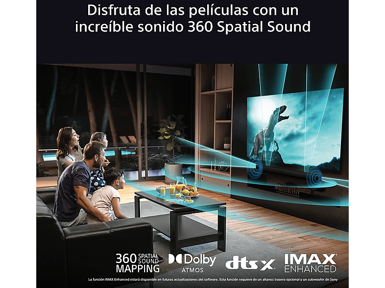Barra de sonido - Sony BRAVIA Theatre Bar 9, Dolby Atmos, 13 altavoces, WiFi, Bluetooth, 360 Spatial Sound Mapping, 585W, Apple Airplay, HTA9000