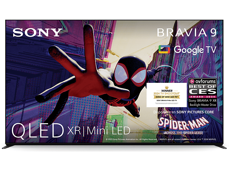 TV QLED 85" - Sony Bravia 9, XR | Mini LED, 4K HDR, Google Smart TV 2024, Gaming PS5, IMAX, Dolby Atmos/Vision, Chromecast, Airplay, 120Hz, 85XR90