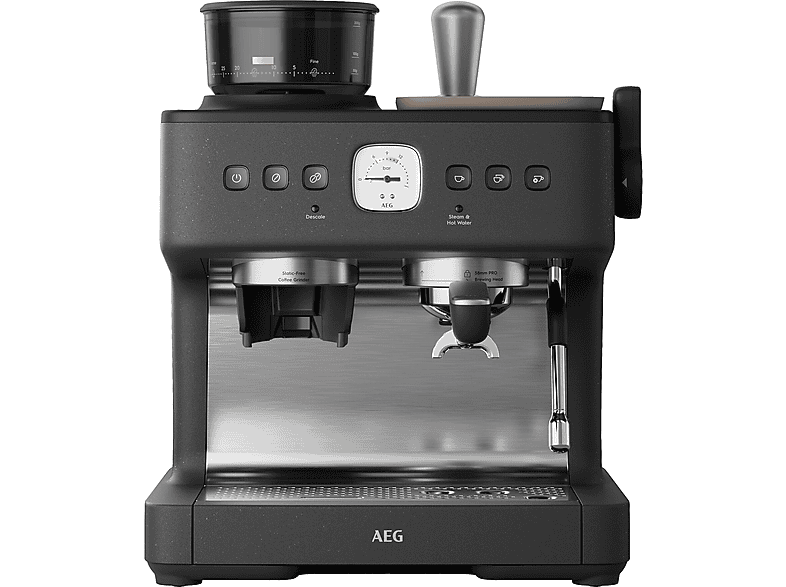 Máquina espresso - AEG EC8-1-8BP, 20 bar, 2200 W, 2 tazas, Negro
