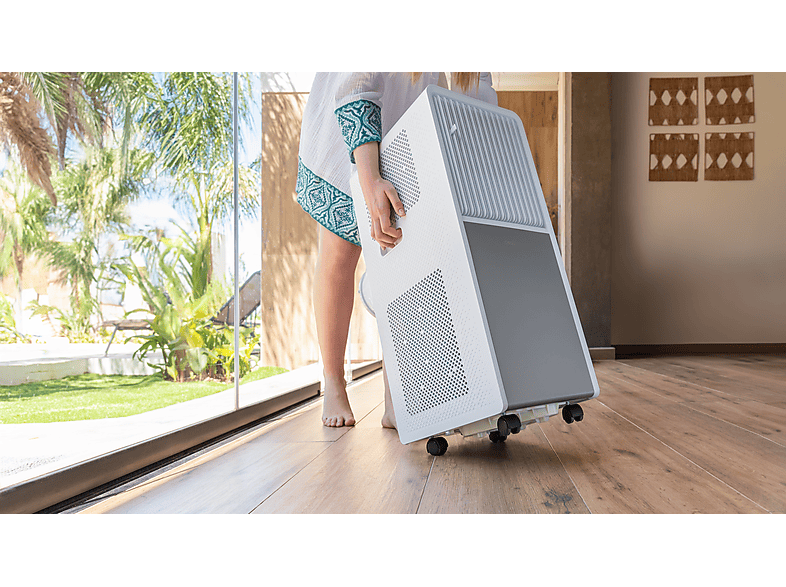 Aire acondicionado portátil - Cecotec ForceClima 9150 Style, 2250 fg/h, 2 velocidades, 25 m², 4 modos, Deshumidificador, Mando a distancia, White