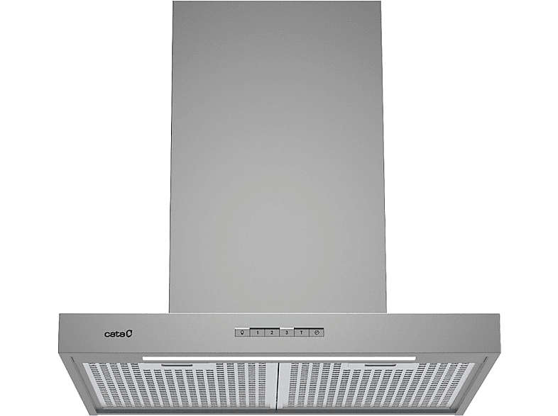 Campana decorativa - Cata SYGMA 6010 X, 4 Niveles, 802 m³/h, 60 cm, 280W, Tira de luz LED, Inox