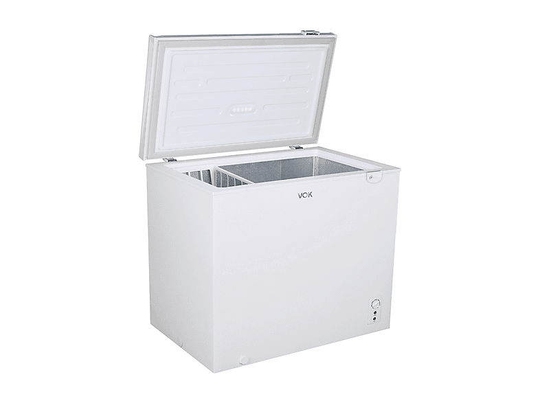 Congelador horizontal - Vok EVF-291CDEW, Capacidad 291 l, Función dual, Cerradura, 83,5 cm, Blanco