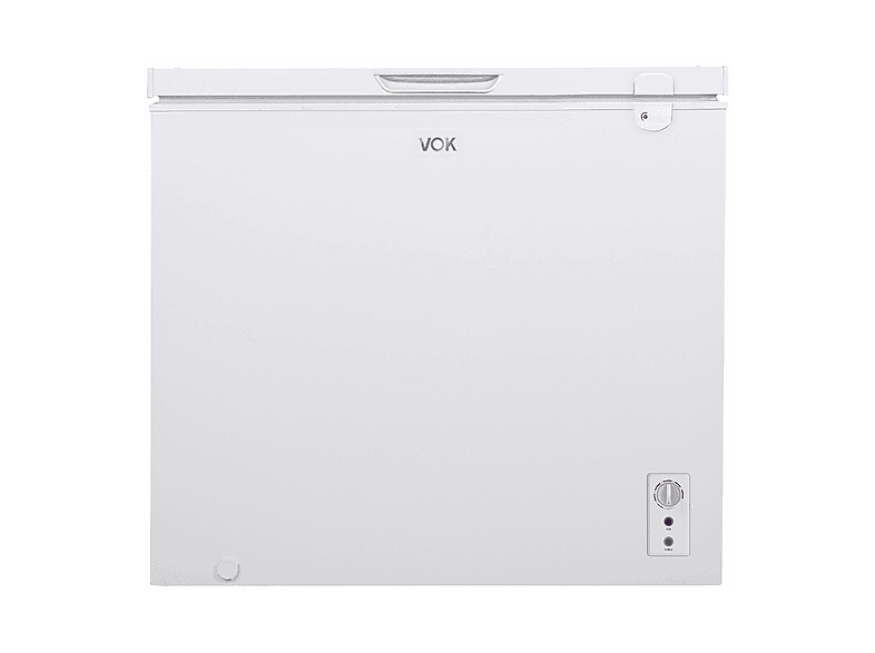 Congelador horizontal - Vok EVF-291CDEW, Capacidad 291 l, Función dual, Cerradura, 83,5 cm, Blanco