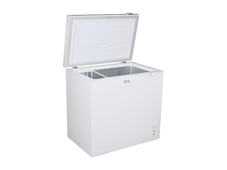 Congelador horizontal - Vok EVF-194CDEW, Capacidad 194 l, Función dual, Cerradura, 83,5 cm, Blanco